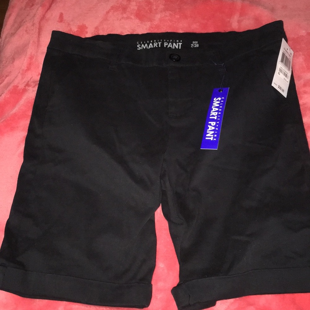 2 black  jean Bermuda shorts from Macy’s